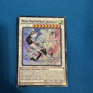 Yugioh Card MechaPhantomBeastJaculuslan WindTypeMonster1stEditionShiny1996 NWOTS